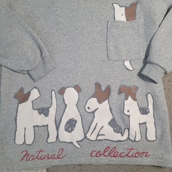 Mint Beans Natural Collection Vintage Mens Size M Dog Puppy Pajama Sweatshirt - Picture 4 of 6